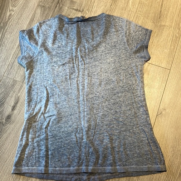 Femme Fatale Semi Sheer Linen T with Silver embellished pocket - Picture 2 of 7